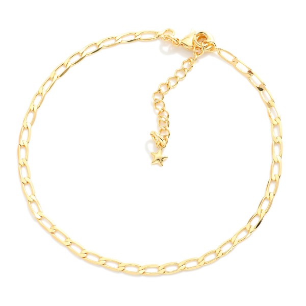 Wholesale flat Chain Link Bracelet L Extender L k Gold Hypoallergenic Made Brazi