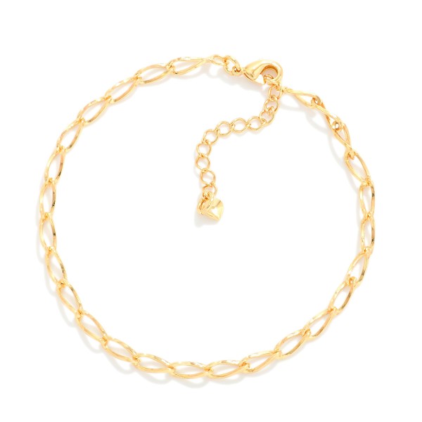 Wholesale simple Gold Chain Link Bracelet L Extender L K Gold Made Brazil Hypoal