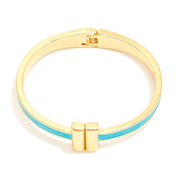 Wholesale metal Hinged Bangle Bracelet Gold Bar Closure D