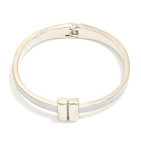 Wholesale metal Hinged Bangle Bracelet Gold Bar Closure D