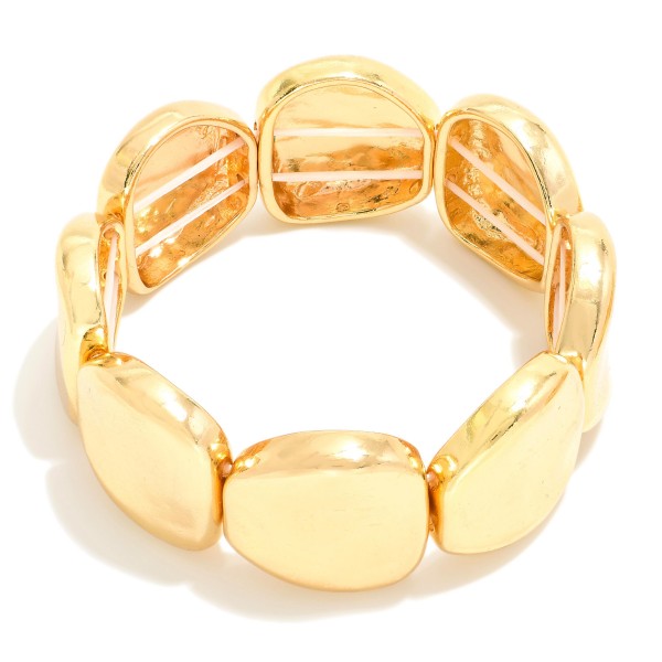 Wholesale chunky Metal Geometric Stretch Bracelet D