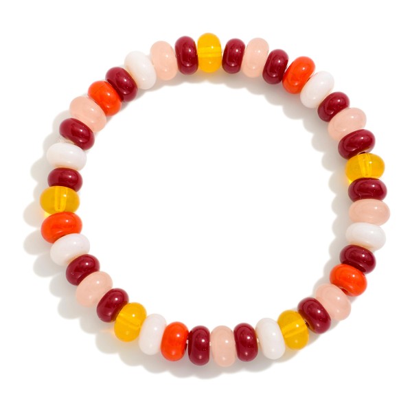 Candy Bead Beaded Bracelet

- Approximately 2.75" D