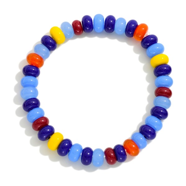 Candy Bead Beaded Bracelet

- Approximately 2.75" D