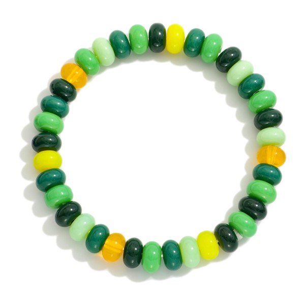 Candy Bead Beaded Bracelet

- Approximately 2.75" D