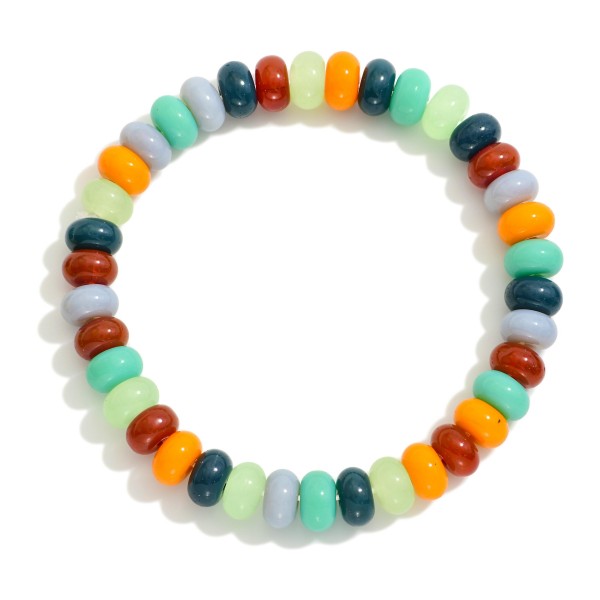 Candy Bead Beaded Bracelet

- Approximately 2.75" D