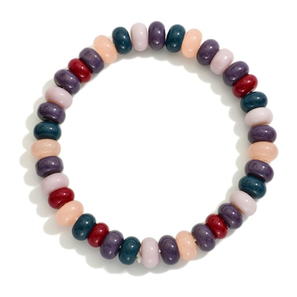 Candy Bead Beaded Bracelet

- Approximately 2.75" D