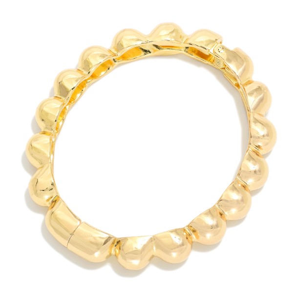 Metal Ball Bangle Hinge Bracelet 

- Approximately 2.5" D