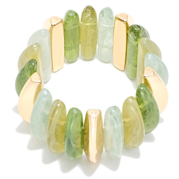 Resin Metal Tone Bangle 

- Approximately 4" D 