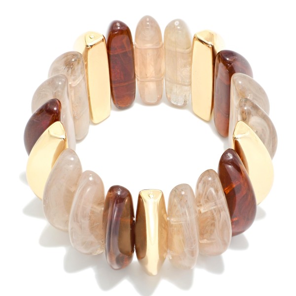 Resin Metal Tone Bangle 

- Approximately 4" D 