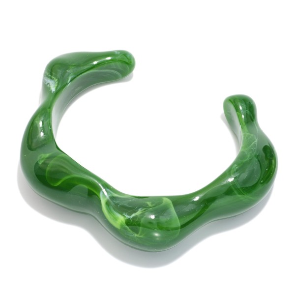 Marble Acetate Bangle Bracelet

- Approximately 3." D


