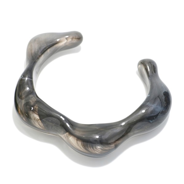 Marble Acetate Bangle Bracelet

- Approximately 3." D

