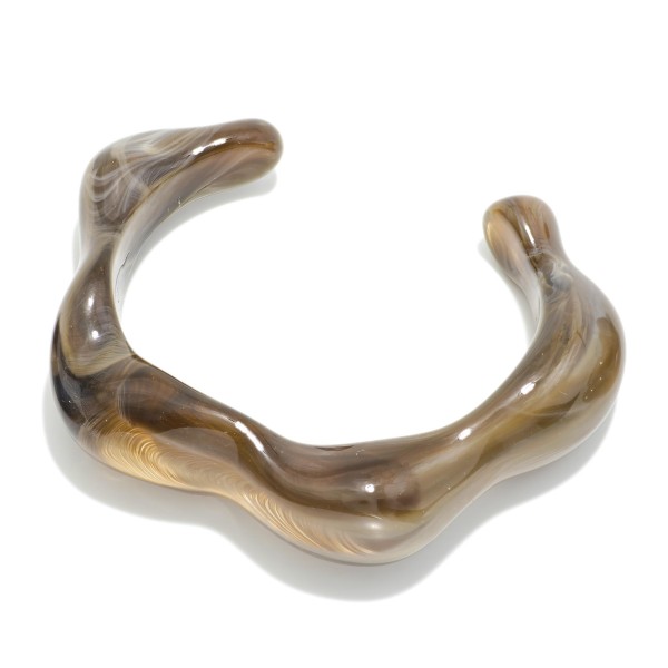 Marble Acetate Bangle Bracelet

- Approximately 3." D

