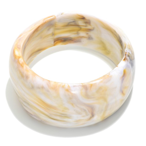 Acrylic Marble Bangle Bracelet

- Approximately 2.25" D

