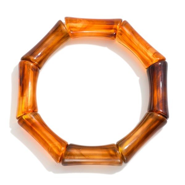 Marble Resin Bamboo Stretch Bangle 

- Approximately 2.5" D