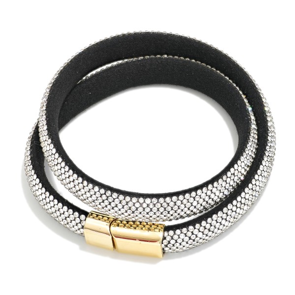 Pave Rhinestone Magnetic Choker Necklace 

- Approximately 12" L