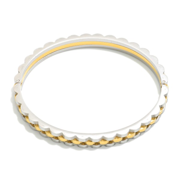 Jubilee Chain Link Bangle Bracelet

- Stainless Steel
- Approximately 2.25" D