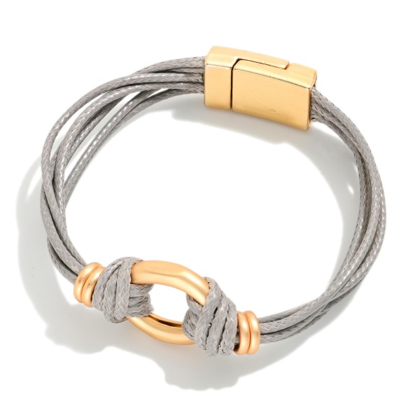 Layered Rope Magnetic Bracelet

- Approximately 2.5" D 