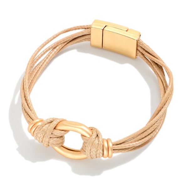 Layered Rope Magnetic Bracelet

- Approximately 2.5" D 