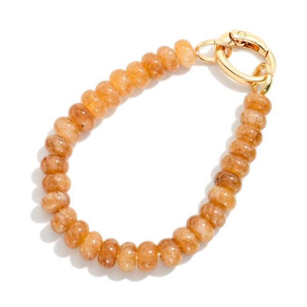 Beaded Stretch Bracelet Featuring Candy Beads And Lobster Clasp

- Approximately 3" D