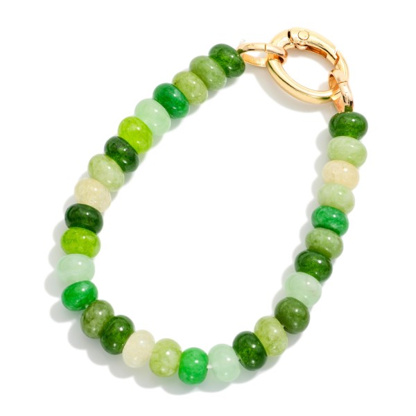 Beaded Stretch Bracelet Featuring Candy Beads And Lobster Clasp

- Approximately 3" D