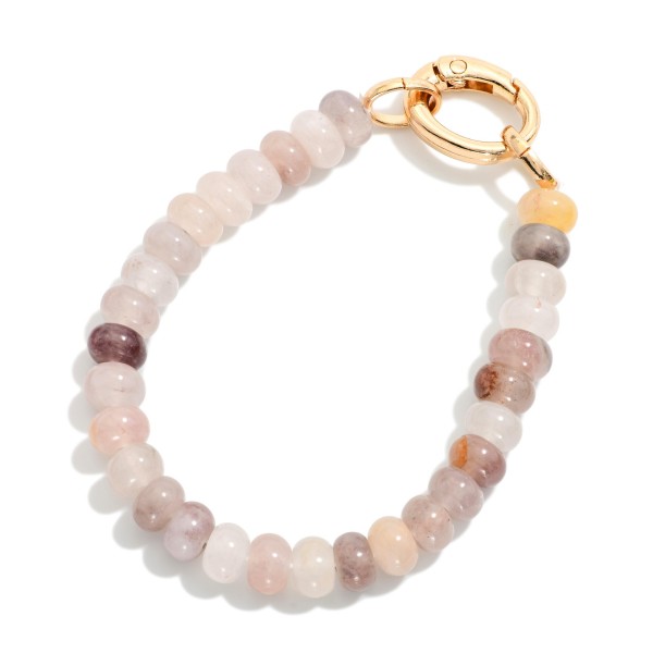 Beaded Stretch Bracelet Featuring Candy Beads And Lobster Clasp

- Approximately 3" D