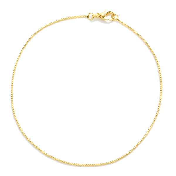 Box Chain Bracelet 

- Gold Filled
- Approximately 4.5" D