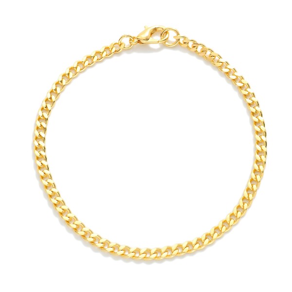Flat Chain Bracelet 

- Gold Filled
- Approximately 3.25" D