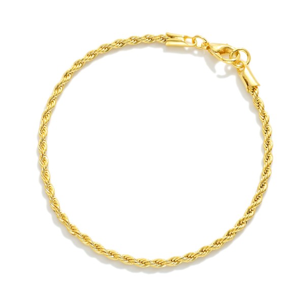 Twisted Metal Chain Bracelet 

- Gold Filled
- Approximately 3.75" D