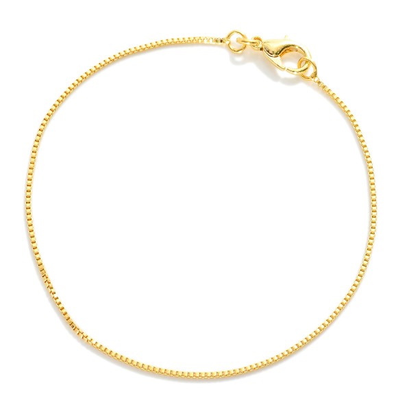 Flat Chain Bracelet 

- Gold Filled
- Approximately 4.5" D