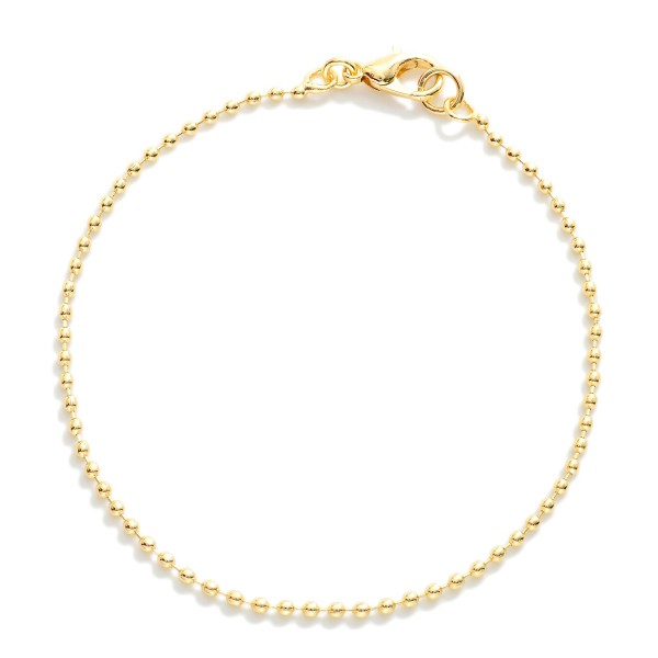 Ball Chain Bracelet 

- Gold Filled
- Approximately 3.25" D