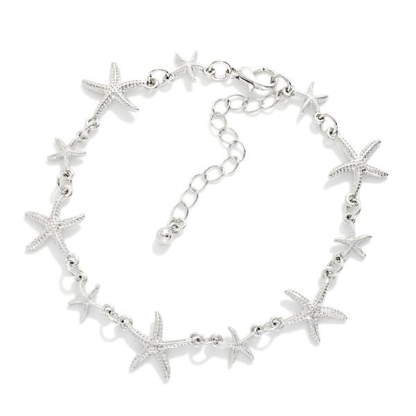 Linked Metal Tone Starfish Bracelet 

- Approximately 2.5" D