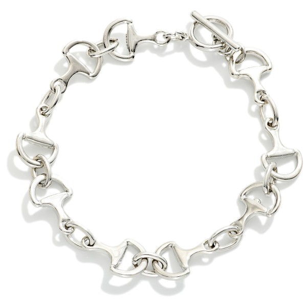 Horsebit Chain Link Bracelet 

- Approximately 3" D
- Extender 1" L
