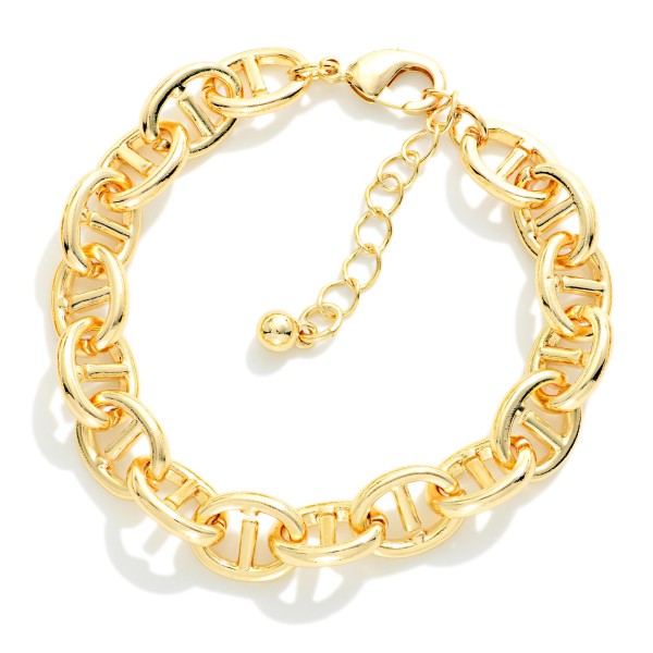 Mariner Chain Link Bracelet 

- Approximately 3" D
- Extender 2" L