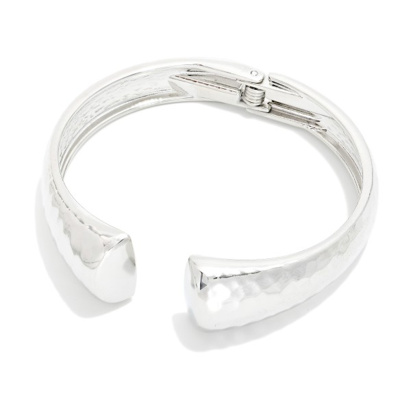 Hammered Metal Tapered Cuff Bracelet

- Approximately 2.5" D