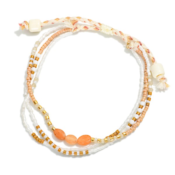 Adjustable Multi Colored Friendship Bracelet Featuring Different Beads 

- Adjustable One Size Fits Most 