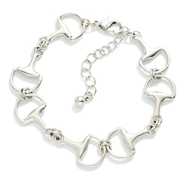 Metal Tone Chain Link Hosebit Bracelet 

- Approximately 2.5" D
- Extender 2" L 