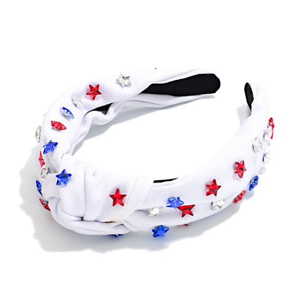 Americana Knotted Headband Featuring Star Charm

- One Size
