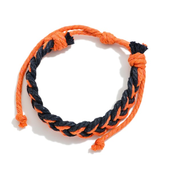Two Tone Game Day Braided Rope Bracelet

- Adjustable
- Approximately 2.5" D