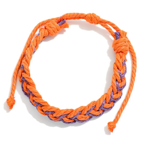 Two Tone Game Day Braided Rope Bracelet

- Adjustable
- Approximately 2.5" D