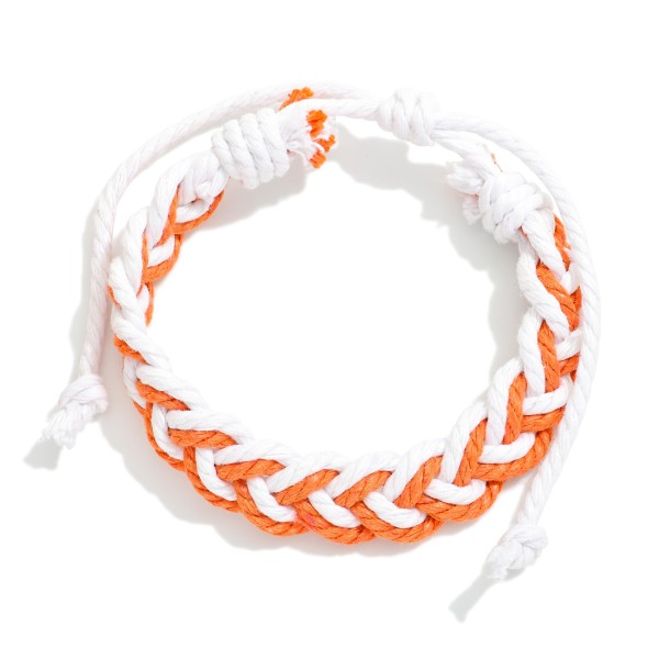 Two Tone Game Day Braided Rope Bracelet

- Adjustable
- Approximately 2.5" D