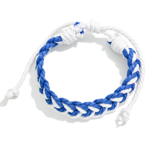 Two Tone Game Day Braided Rope Bracelet

- Adjustable
- Approximately 2.5" D