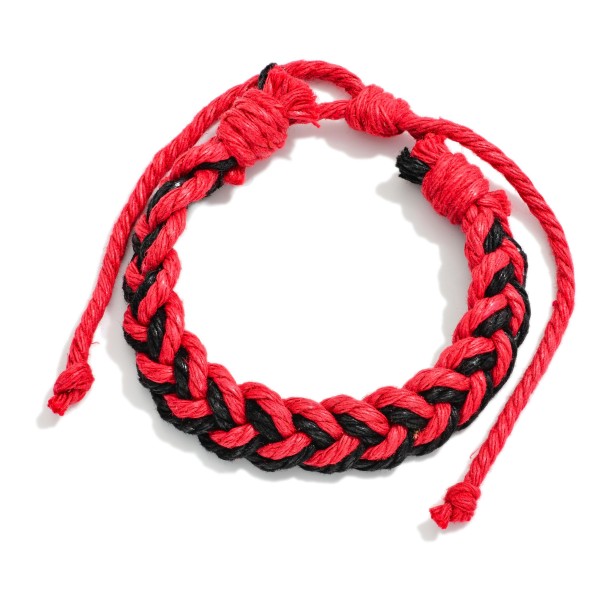 Two Tone Game Day Braided Rope Bracelet

- Adjustable
- Approximately 2.5" D