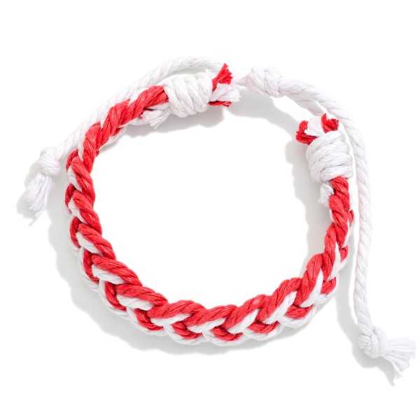 Two Tone Game Day Braided Rope Bracelet

- Adjustable
- Approximately 2.5" D