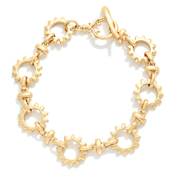 Cog Chain Link Bracelet 

- Approximately 3" D