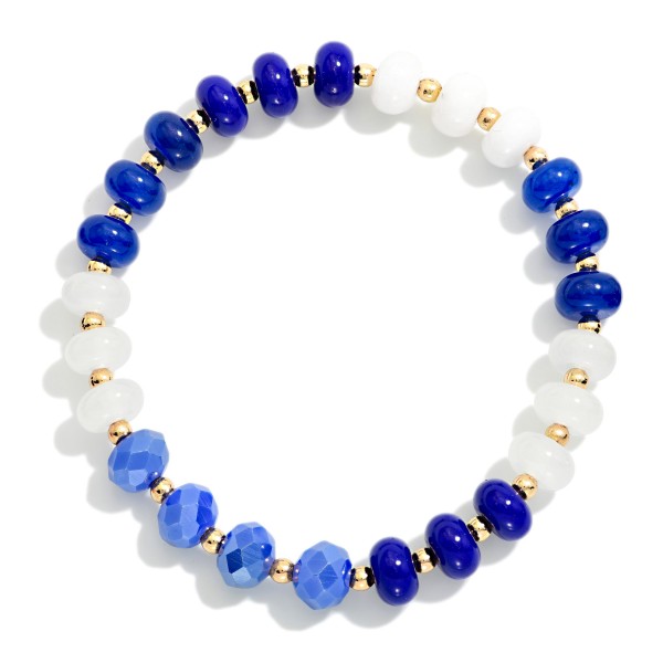 Beaded Game Day Stretch Bracelet 

- Approximately 2.5" D