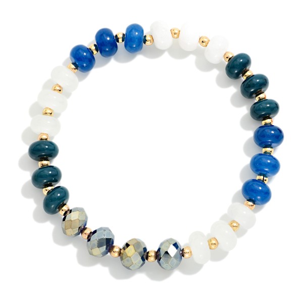 Beaded Game Day Stretch Bracelet 

- Approximately 2.5" D