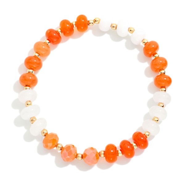 Beaded Game Day Stretch Bracelet 

- Approximately 2.5" D