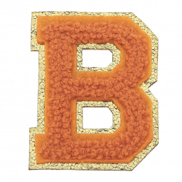Wholesale large Chenille Glitter Varsity Letter Patch M Adhesive Back Quick Appl