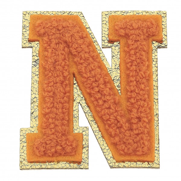 Wholesale large Chenille Glitter Varsity Letter Patch M Adhesive Back Quick Appl