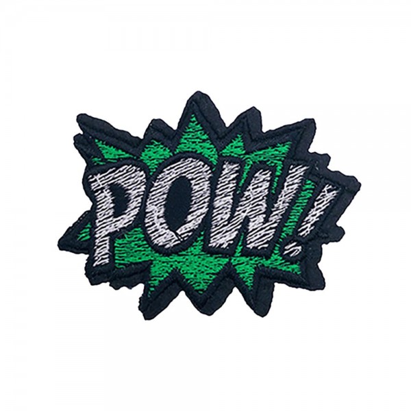 Embroidered 'POW!' Patch

- Approximately 2.25 "L
- Iron-On / Sew-On Application